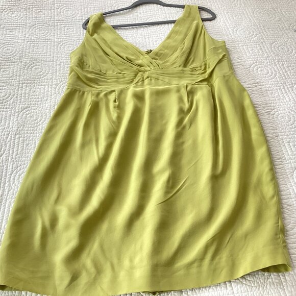 BODEN Silk Sassy DRESS Lime Green 100% Silk Women's Size 14 WH479 - Picture 10 of 12